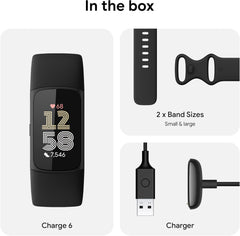 Charge 6 Fitness Tracker – 7-Day Battery, Google Wallet & Maps, 6-Month Premium