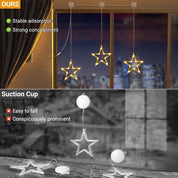 Christmas Window Star Lights, 30 LEDs Battery String Lights with Timer