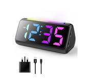 RGB Nightlight Digital Alarm Clock – Dual Alarm, Large Display, Snooze, Adjustable Brightness