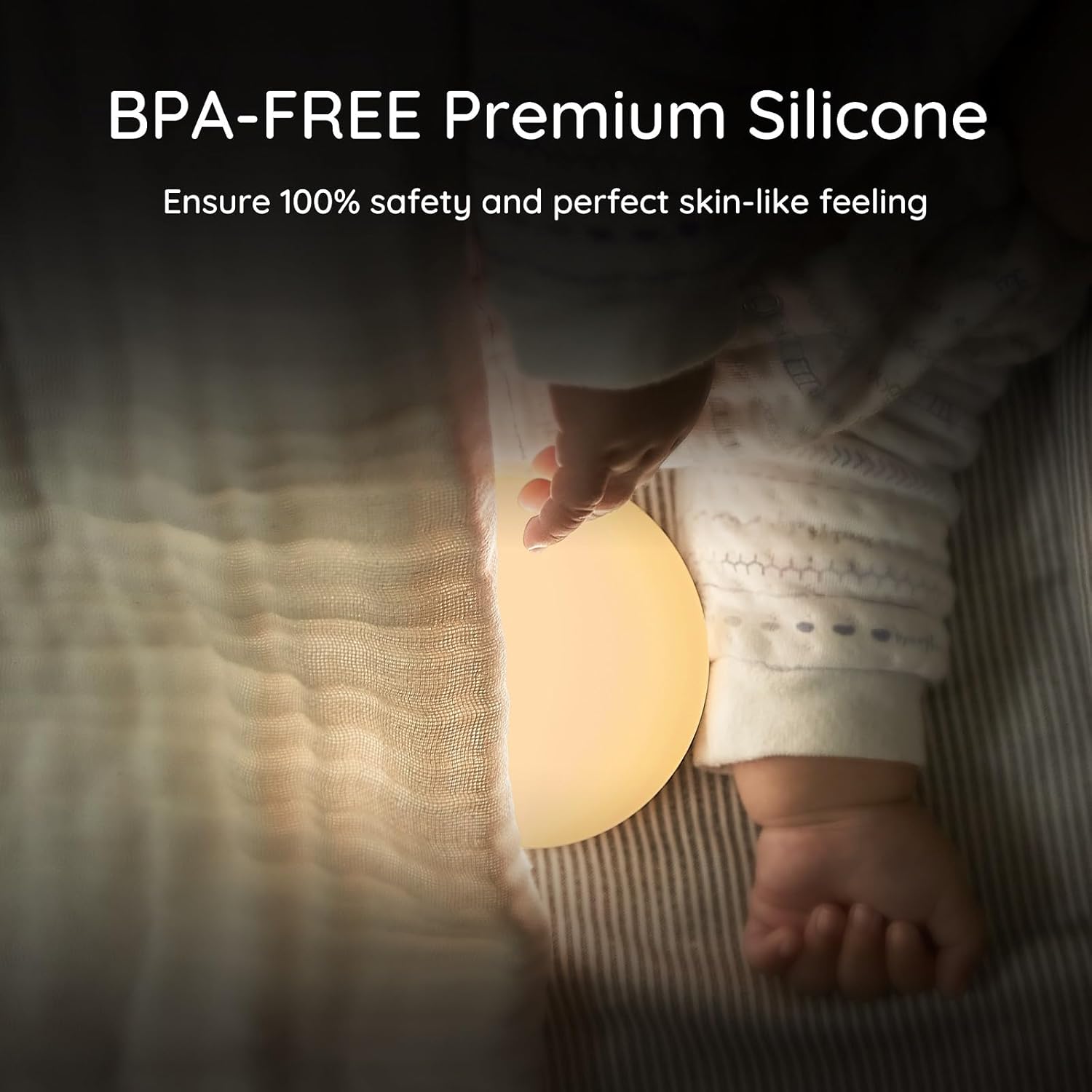 Soft Silicone Baby Night Light with Touch Control