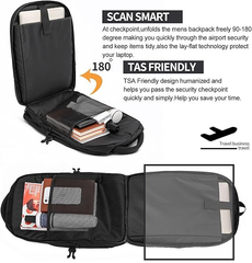 Extra Large Laptop Backpack – Business Travel Rucksack with USB Charging Port