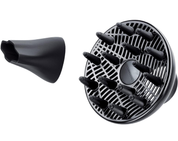 Midnight 2400W Ionic Hair Dryer – OPTIheat Fast Dry Blow Dryer with Diffuser & Nozzles