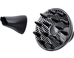 Midnight 2400W Ionic Hair Dryer – OPTIheat Fast Dry Blow Dryer with Diffuser & Nozzles