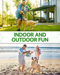 Interactive 6-Inch Dog Football Toy with Webbing, Durable Indoor & Outdoor Ball