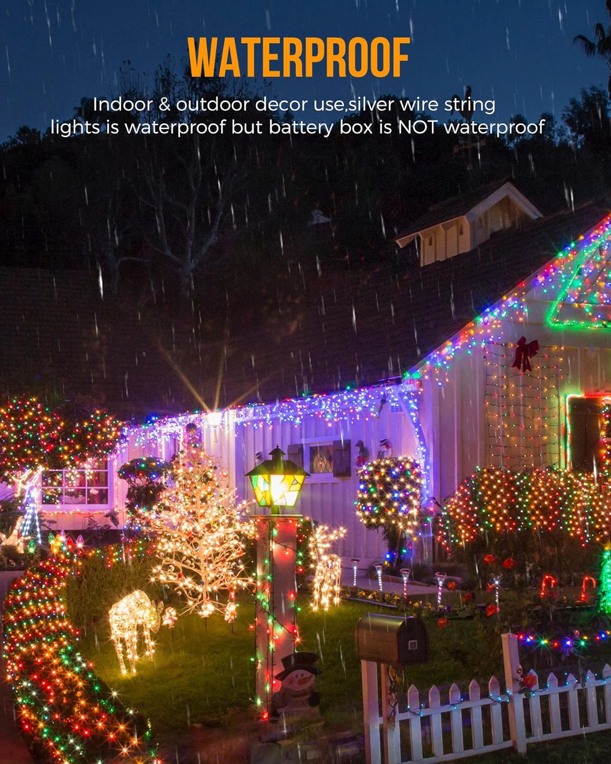 2 Pack Battery Fairy Lights, 5ft 60 LED Multicolor