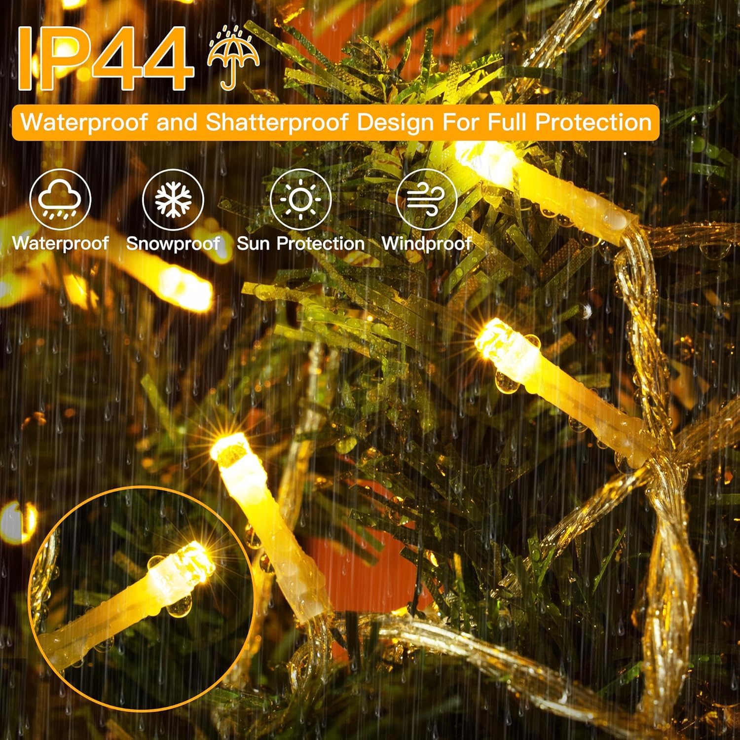 40M Fairy Lights – 400 LEDs, Waterproof, Timer, Dimmable