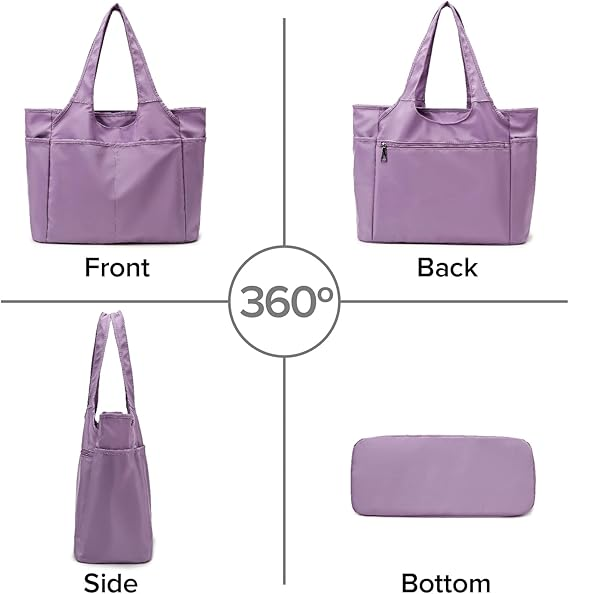 Large Capacity Women’s Tote Bag – Multi-Pocket Shoulder Handbag with Zipper