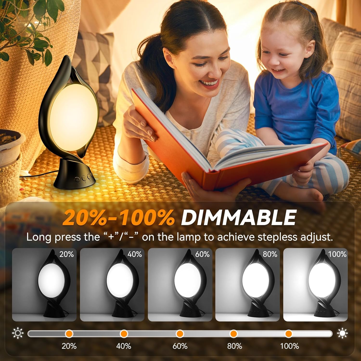 SAD Light Therapy Lamp – 10,000 Lux Sunlight with Adjustable Settings
