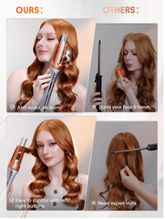 Automatic 25mm Curling Iron – Ceramic Self-Rotating Hair Curler, 3 Heat Settings