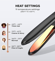 Titanium Flat Iron Hair Straightener – One-Pass Styling for Sleek, Smooth & Curly Looks