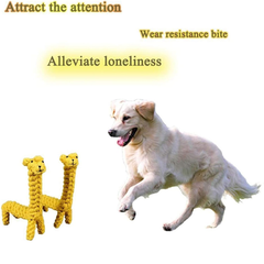 Giraffe Rope Chew Toy for Dogs – Teething, Training & Boredom Relief for Puppies