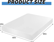 Finest 100% Egyptian Cotton Fitted Sheet – Single Bed 25cm Deep, White