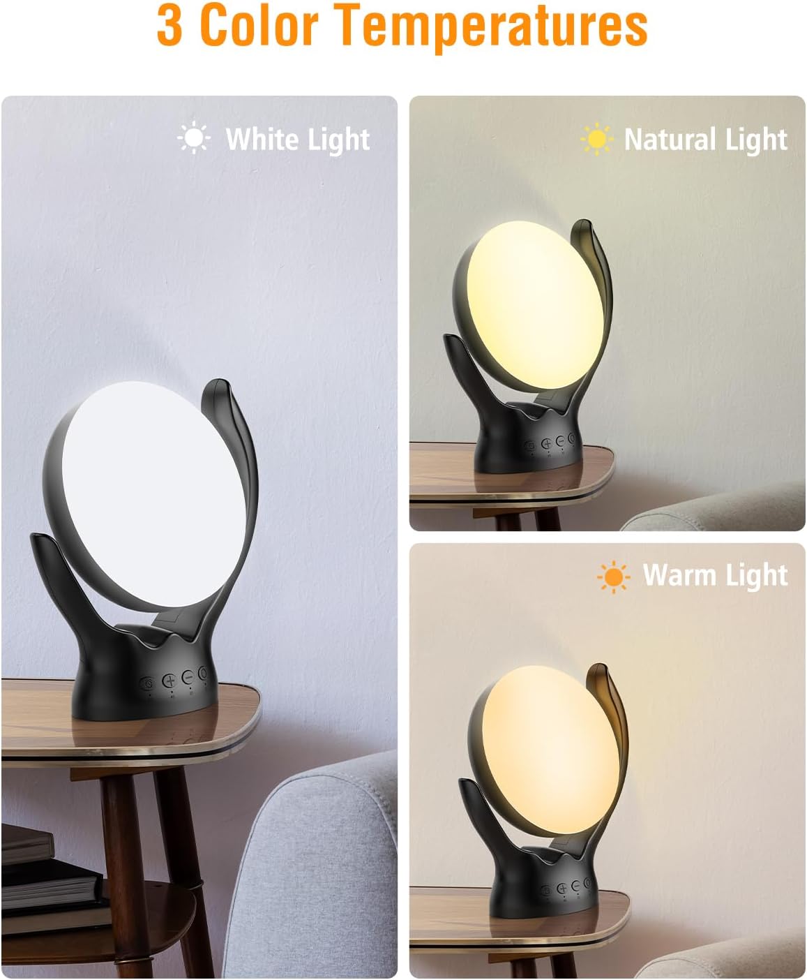 Sad Lamp 10000 Lux Light Therapy, 3 Colors, 4 Timers, 5 Levels, UV-Free Sunlight        4o
