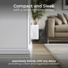 Universal Electric Shaver Adaptor Plug – UK 2 Pin to 3 Pin Converter, White