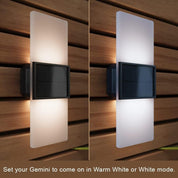 SolarCentre Gemini XL Outdoor Wall Lights, Set of 2, 27cm