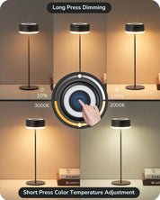 Rechargeable Touch Lamp, Dimmable LED Table Light Black