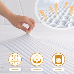 7cm Memory Foam Mattress Topper Single – Pressure Relief with Washable Cover