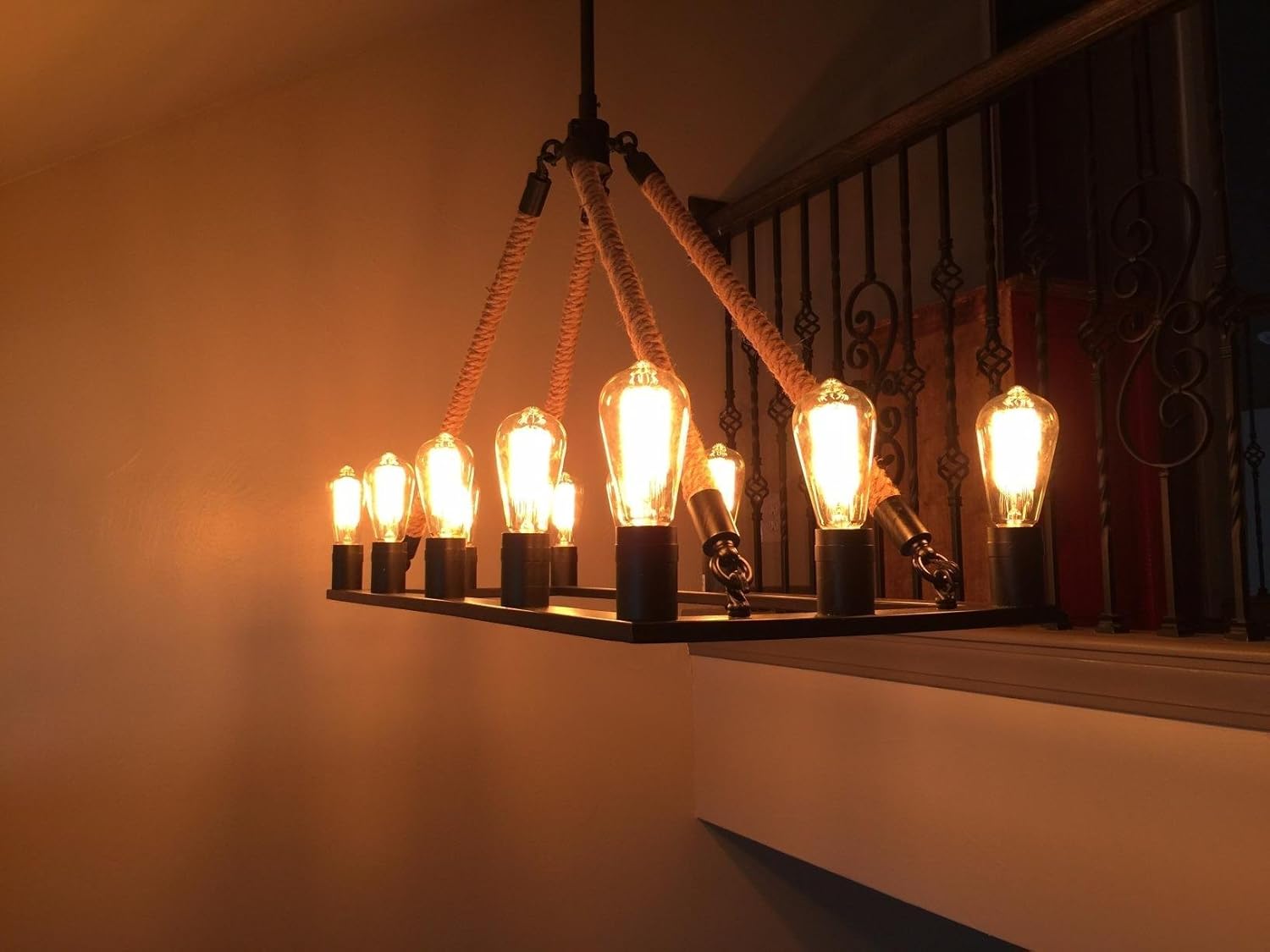 ST64 40W Vintage Amber Glass Bulb (Pack of 6)