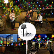 50 LED Solar Fairy Lights, Multi-Coloured, Waterproof, 23ft