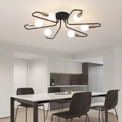 Vintage Industrial Spider Ceiling Light – Semi-Flush Mount Chandelier