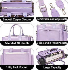 Large Canvas Tote Bag for Women – Work Shoulder Handbag with Compartments