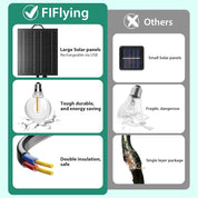 56FT Solar Garden Festoon Lights with Remote