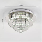 Modern Square Chrome Crystal LED Ceiling Light Lamp Fitting Pendant Chandelier