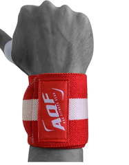 Weight Lifting Wrist Wraps – Adjustable Gym Training Straps (Pair, One Size)