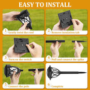 6-Pack Warm White Solar Garden Lights for Pathways