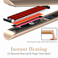 2-in-1 Professional Hair Straightener & Curler – Fast, Long-Lasting Salon Results