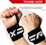 Pro 18" Weight Lifting Wrist Wraps – IPL & USPA Approved Gym Support Straps