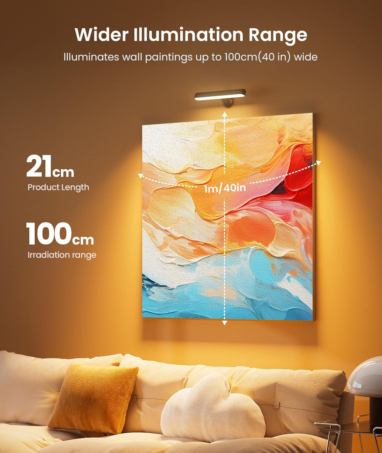 PopoIron Rechargeable RGB Wall Sconce with Remote Control