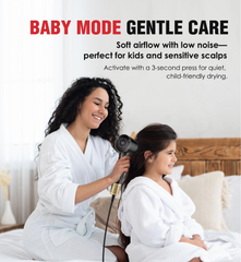 Professional 110,000 RPM Ionic Hair Dryer – Fast, Quiet & Lightweight Blow Dryer