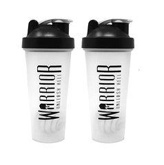Protein Shaker Bottle 600ml – BPA-Free Mixer Cup with Wire Blender Ball, Clear