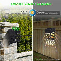 Solar Fence Lights 8 Pack – Outdoor Waterproof Decorative Garden
