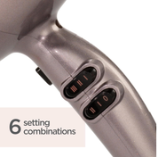 2100W Professional Ionic Hair Dryer – Fast Drying, Lightweight, Ceramic Silver