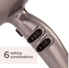 2100W Professional Ionic Hair Dryer – Fast Drying, Lightweight, Ceramic Silver