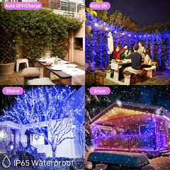 200 LED Solar String Lights - 24M/72Ft Waterproof Fairy Lights for Patio, Yard, Wedding (Warm White)