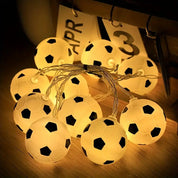 3M 20-LED Warm White Football String Lights with 8 Modes & Remote Control | Indoor Decor Lighting