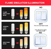 Flame Bulb 2 Pack LED E27 Flickering Effect
