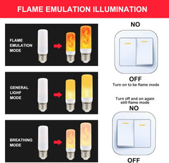 Flame Bulb 2 Pack LED E27 Flickering Effect