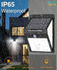 140 LED Security Lights, Solar Motion Sensor Lights 270ºWide Angle Waterproof Solar Powered Wall Lights 3 Modes