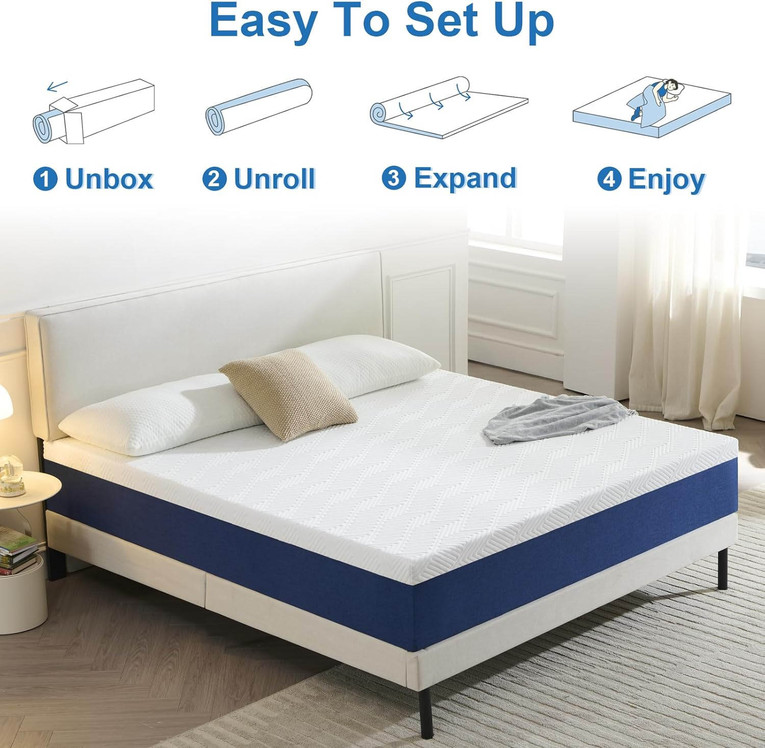 20cm Gel Memory Foam Mattress Single Bed – Medium Firm, Cooling & Pressure Relief