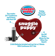 Puppy Heartbeat Stuffed Toy for Dogs, Calming Aid & Anxiety Relief (Brown)