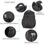 Travel Laptop Backpack – Water Resistant Anti-Theft USB Charging Bag for Work & School