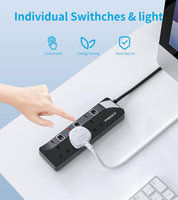 3 Way Extension Lead with Individual Switches – 1.5M Cable, 13A Fused, 3250W, Wall Mountable
