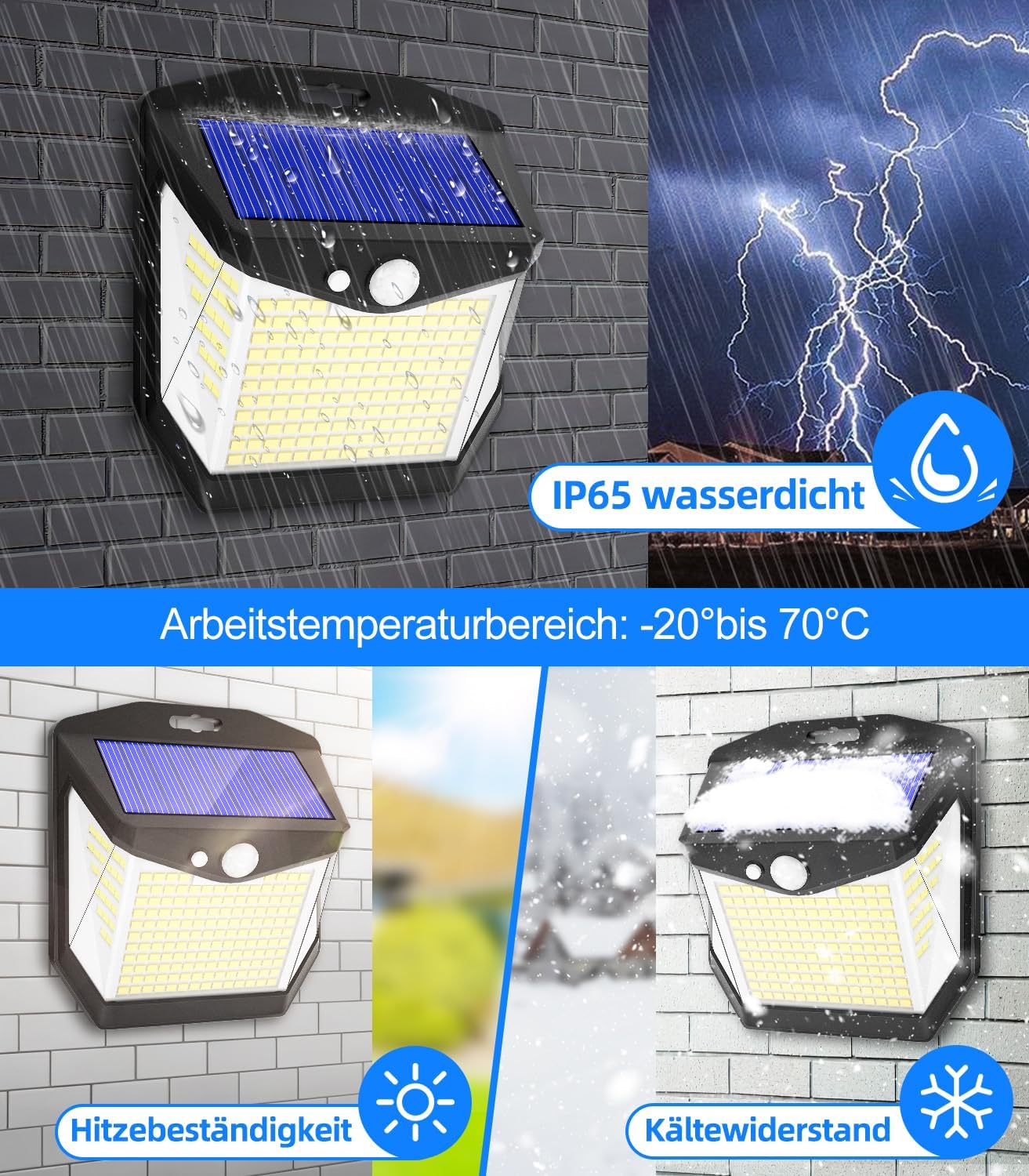 4 Pack Solar Motion Sensor Lights