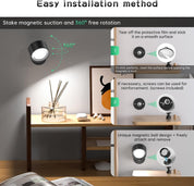 Rechargeable LED Wall Lights – Remote, Dimmable, 360° Rotation