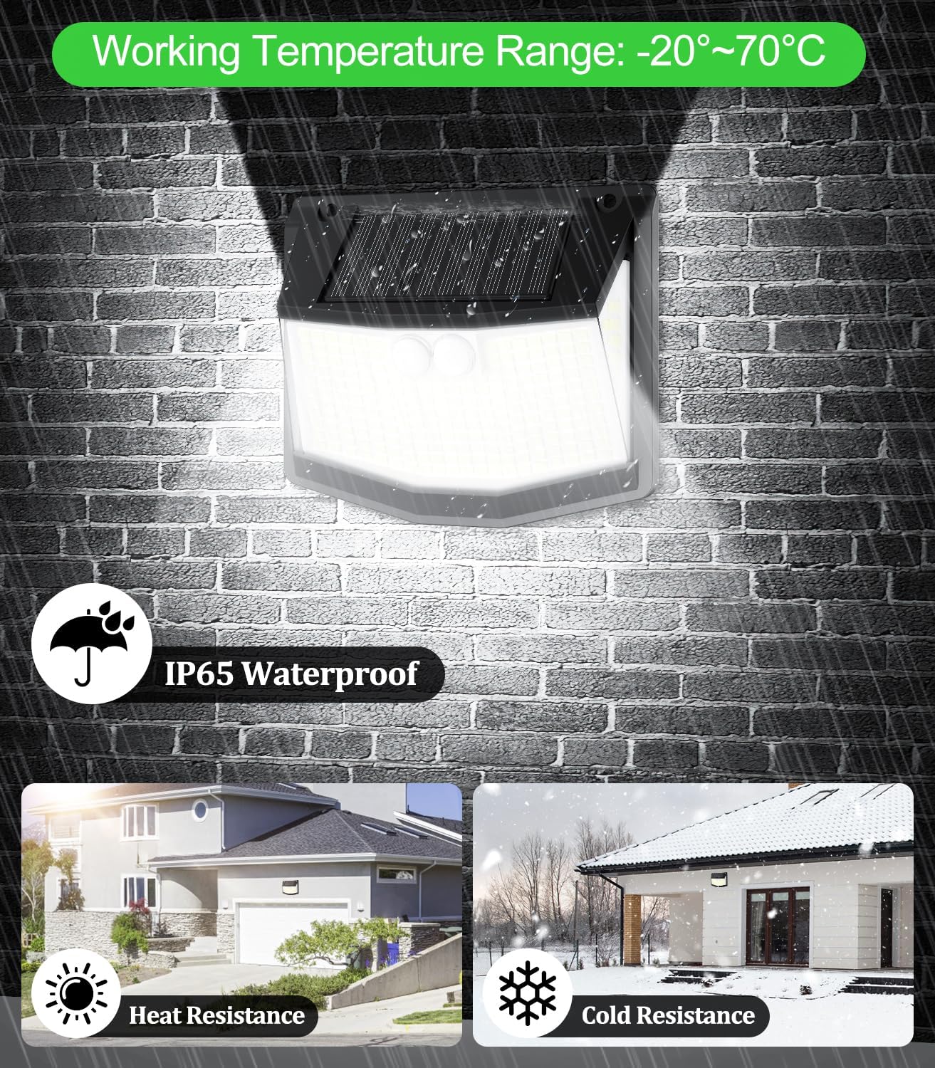 LED Solar Motion Sensor Lights 2 Pack