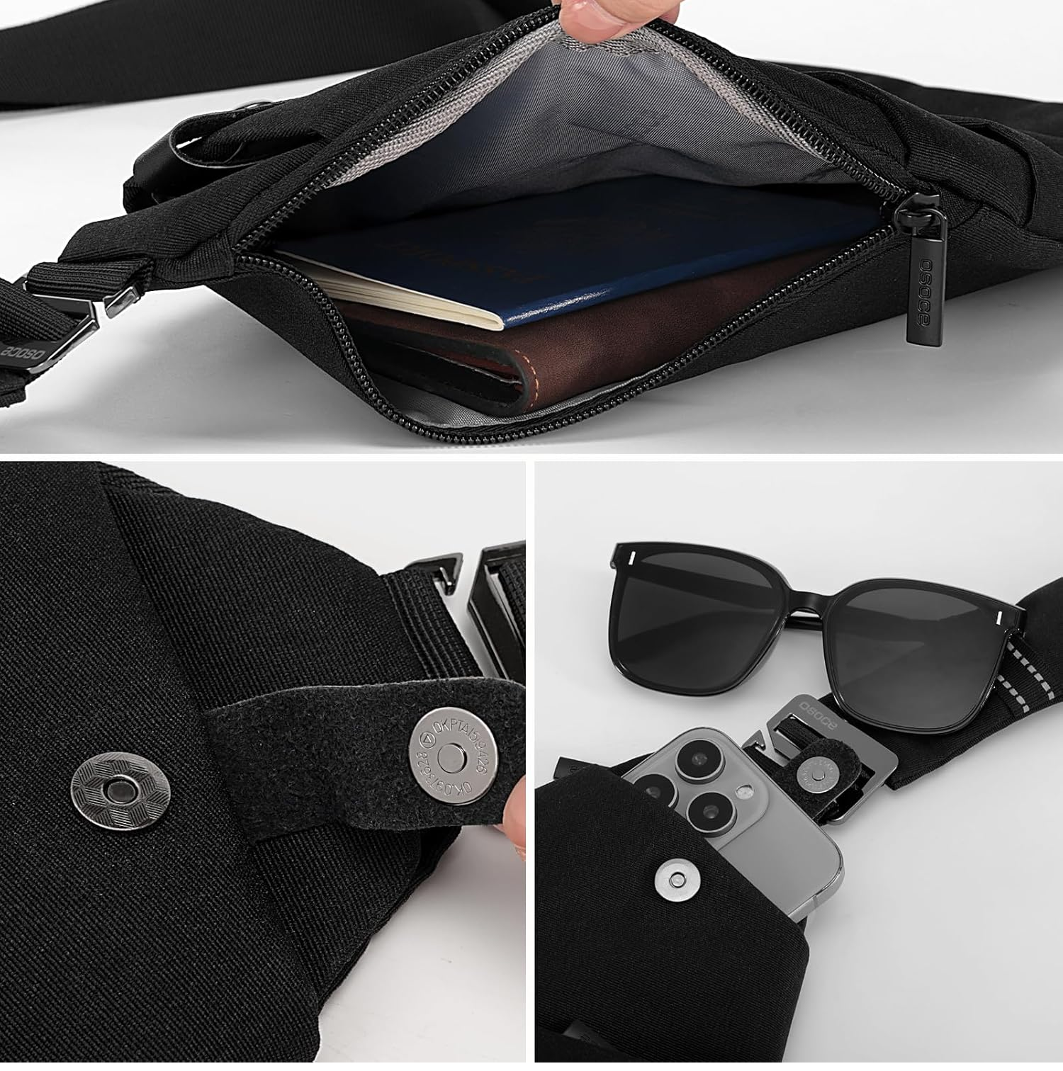 Anti-Theft Crossbody Sling Bag for Men & Women – Waterproof Travel Chest Pack
